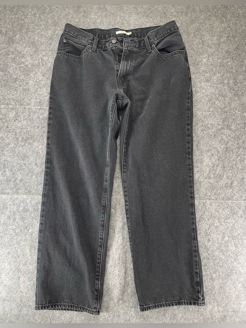 Levis 94 Baggy Jeans Womens 32x31 (Measures 34x28.5) Black Stonewash Loose Denim